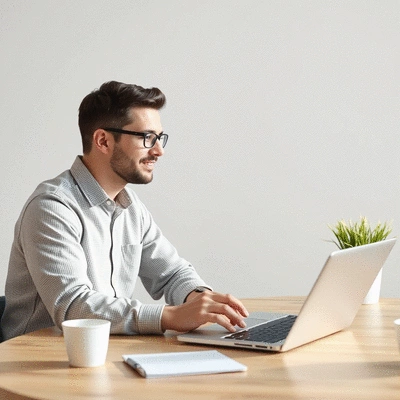 User engaged in a marketing strategy session