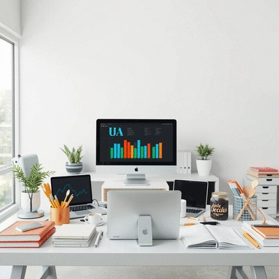 High-quality image of marketing tools and resources